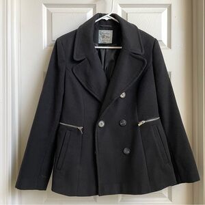 Black Peacoat Jacket